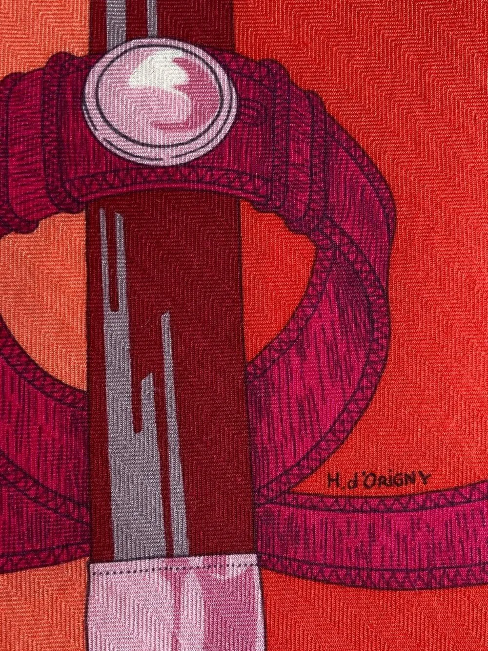 Hermes Eperon d'Or Cashmere Silk Shawl Scarf